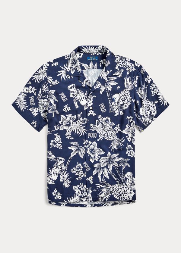 Camisa Polo Ralph Lauren Tropical Bear Camp Homem 64379-QIDN